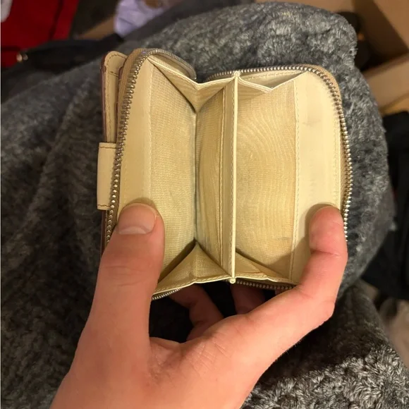 AUTHENTIC Prada Logo Jacquard Wallet + COA | Vintage Canvas & Leather PRADA - Picture 2 of 5